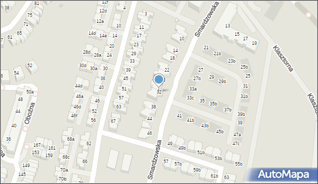 Wrocław, Smardzowska, 32, mapa Wrocławia