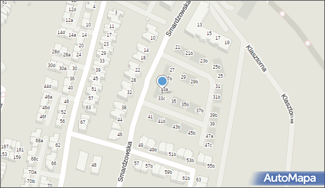 Wrocław, Smardzowska, 33b, mapa Wrocławia