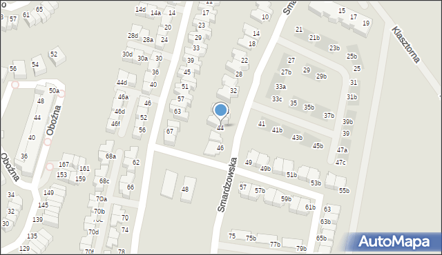 Wrocław, Smardzowska, 44, mapa Wrocławia