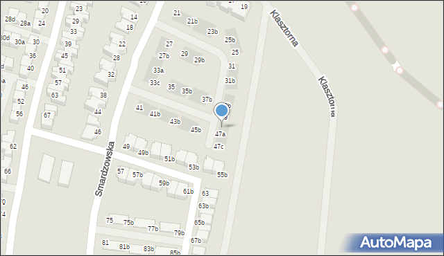 Wrocław, Smardzowska, 47, mapa Wrocławia