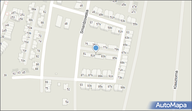 Wrocław, Smardzowska, 83, mapa Wrocławia