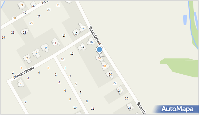 Wronczynek, Smardzowa, 16, mapa Wronczynek