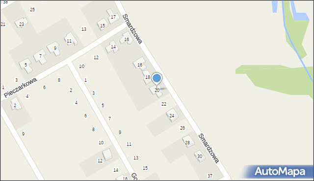 Wronczynek, Smardzowa, 20, mapa Wronczynek