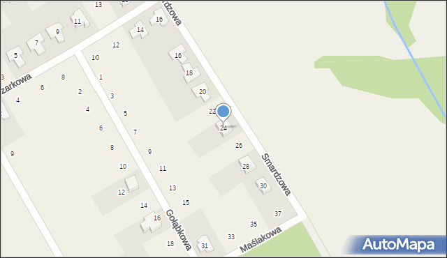 Wronczynek, Smardzowa, 24, mapa Wronczynek