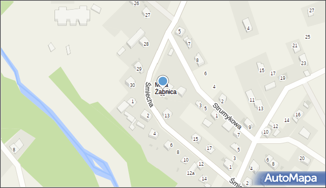 Żabnica, Śmiecha Karola, ks., 11, mapa Żabnica