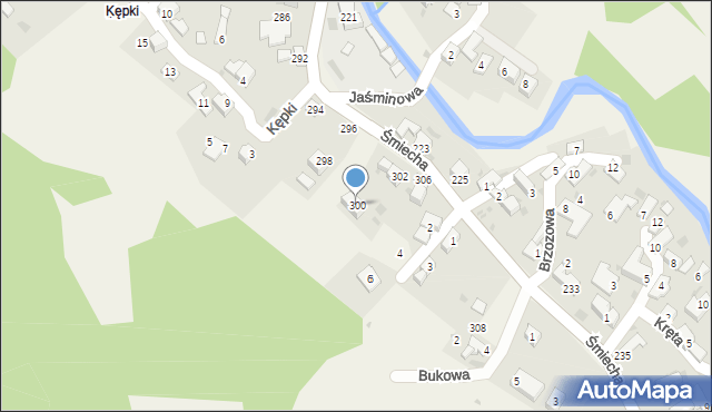Żabnica, Śmiecha Karola, ks., 300, mapa Żabnica