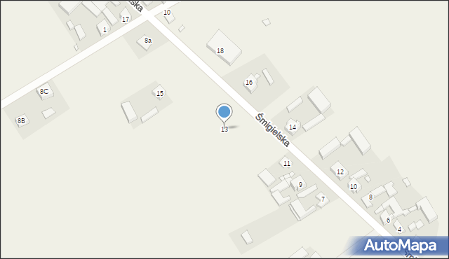 Żegrówko, Śmigielska, 13, mapa Żegrówko