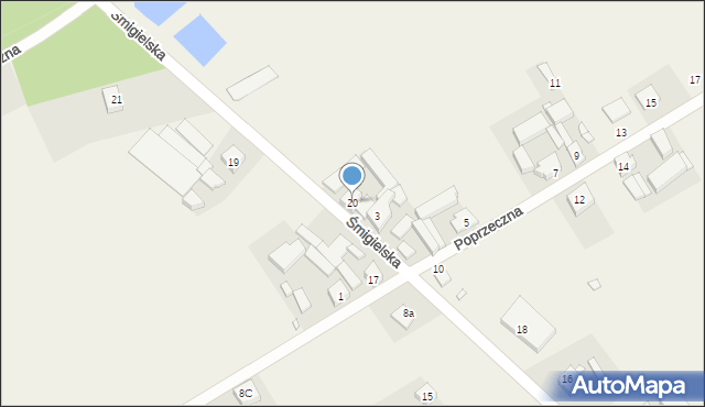 Żegrówko, Śmigielska, 20, mapa Żegrówko
