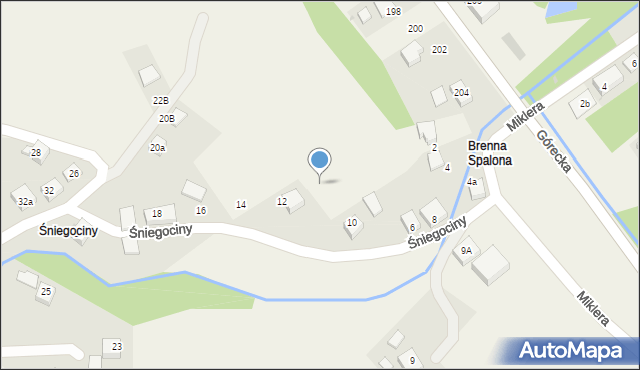 Brenna, Śniegociny, 12a, mapa Brenna