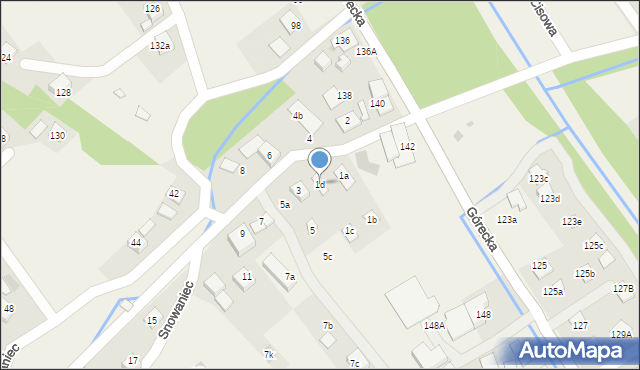 Brenna, Snowaniec, 1d, mapa Brenna