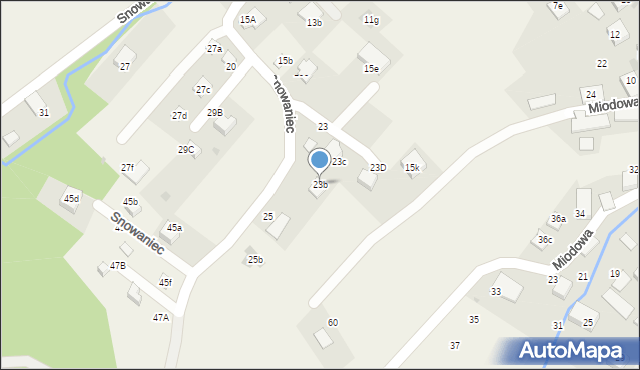 Brenna, Snowaniec, 23b, mapa Brenna