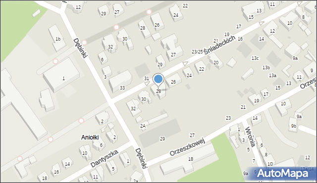 Gdańsk, Śniadeckich, 28, mapa Gdańska