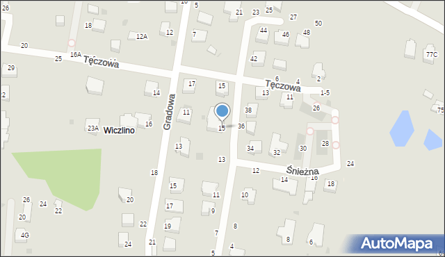 Gdynia, Śnieżna, 15, mapa Gdyni