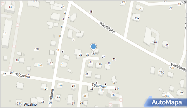 Gdynia, Śnieżna, 25, mapa Gdyni