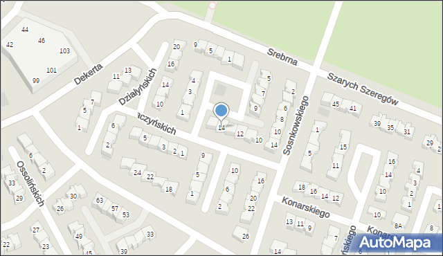 Gorzów Wielkopolski, Śniadeckich, 14, mapa Gorzów Wielkopolski