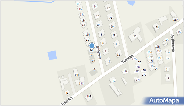 Gowarzewo, Śnieżna, 9d, mapa Gowarzewo