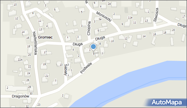 Gromiec, Śnieżki, 3, mapa Gromiec