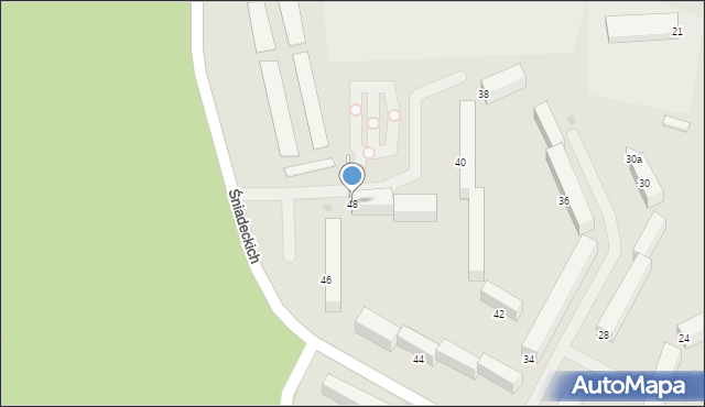 Grudziądz, Śniadeckich, 48, mapa Grudziądza
