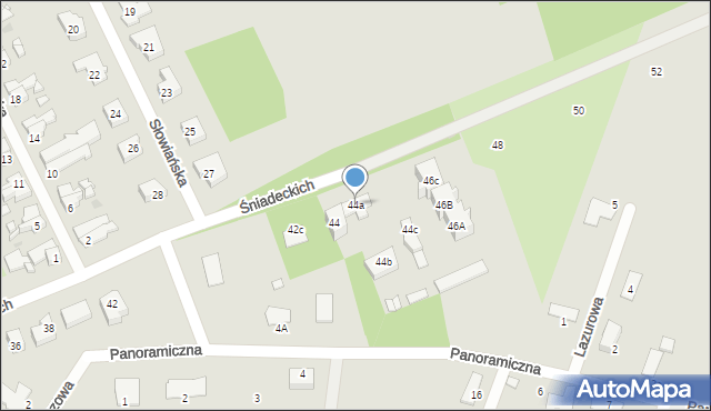 Gryfice, Śniadeckich, 44a, mapa Gryfice