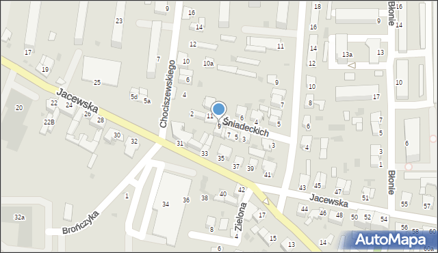 Inowrocław, Śniadeckich, 9, mapa Inowrocławia