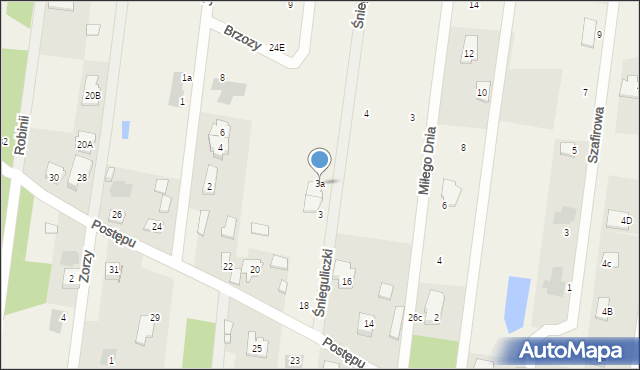 Izabela, Śnieguliczki, 3a, mapa Izabela