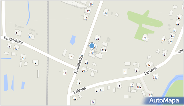 Janowiec Wielkopolski, Śniadeckich, 20, mapa Janowiec Wielkopolski