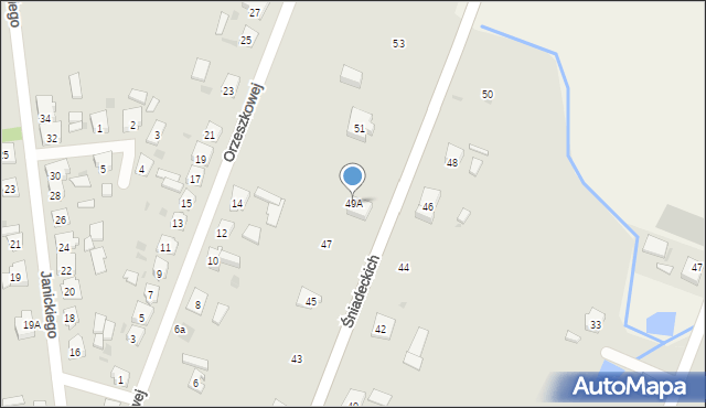 Janowiec Wielkopolski, Śniadeckich, 49A, mapa Janowiec Wielkopolski