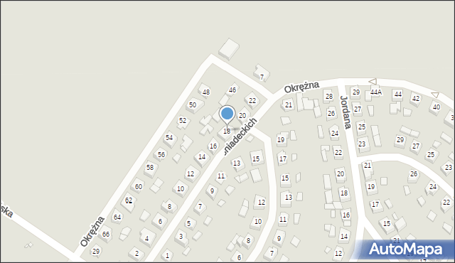 Jarocin, Śniadeckich, 18, mapa Jarocin