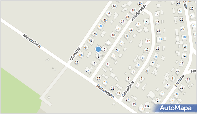 Jarocin, Śniadeckich, 4, mapa Jarocin
