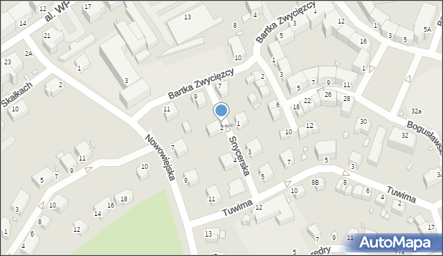 Jelenia Góra, Snycerska, 2, mapa Jelenia Góra