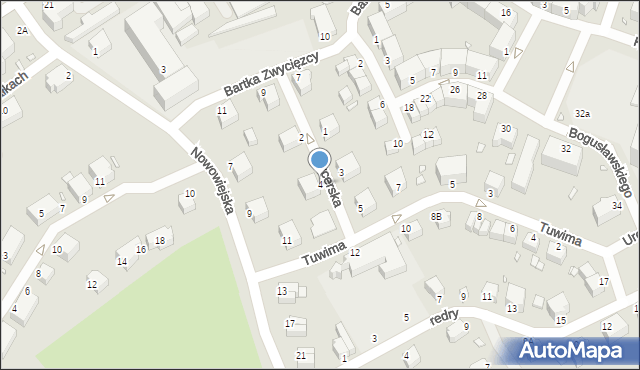 Jelenia Góra, Snycerska, 4, mapa Jelenia Góra