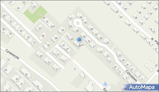 Józefosław, Śnieguliczki, 16, mapa Józefosław