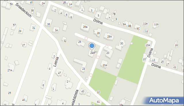 Konstancin-Jeziorna, Śniadeckich, 24A, mapa Konstancin-Jeziorna