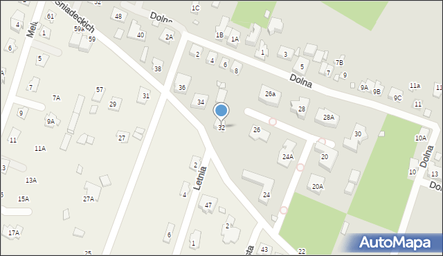 Konstancin-Jeziorna, Śniadeckich, 32, mapa Konstancin-Jeziorna