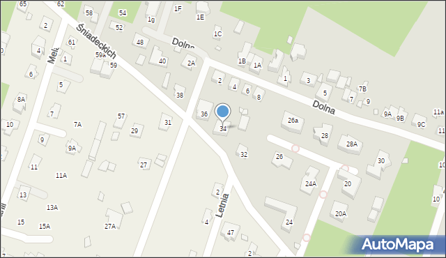 Konstancin-Jeziorna, Śniadeckich, 34, mapa Konstancin-Jeziorna