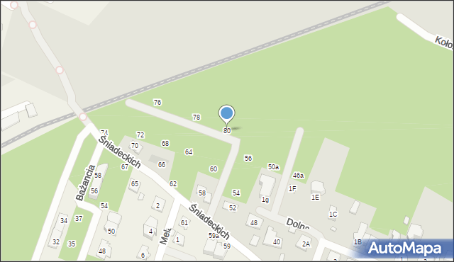 Konstancin-Jeziorna, Śniadeckich, 80, mapa Konstancin-Jeziorna