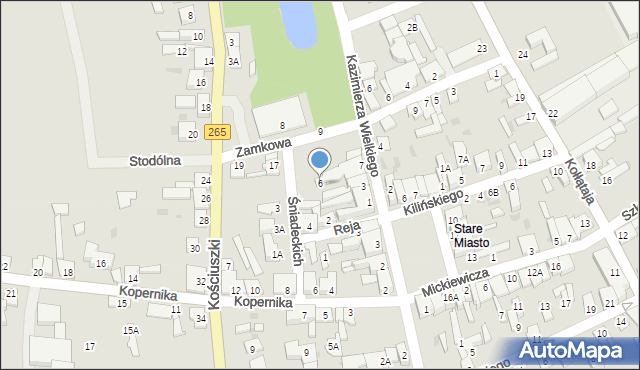 Kowal, Śniadeckich, 6, mapa Kowal