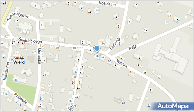 Książ Wielki, Śniadeckiego Jana, 16, mapa Książ Wielki