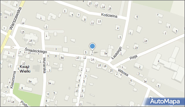 Książ Wielki, Śniadeckiego Jana, 9, mapa Książ Wielki