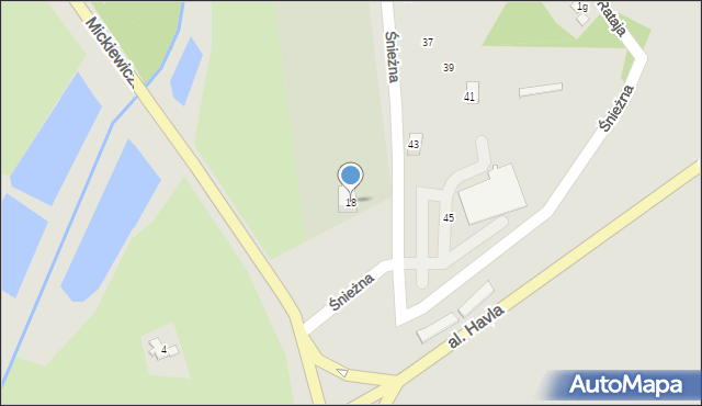 Lądek-Zdrój, Śnieżna, 18, mapa Lądek-Zdrój