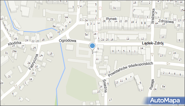 Lądek-Zdrój, Śnieżna, 2, mapa Lądek-Zdrój