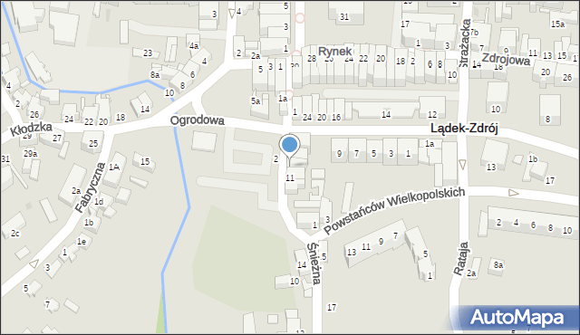 Lądek-Zdrój, Śnieżna, 9, mapa Lądek-Zdrój