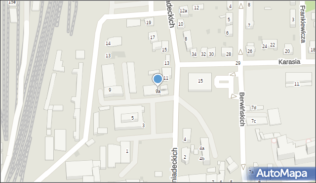 Leszno, Śniadeckich, 9a, mapa Leszno