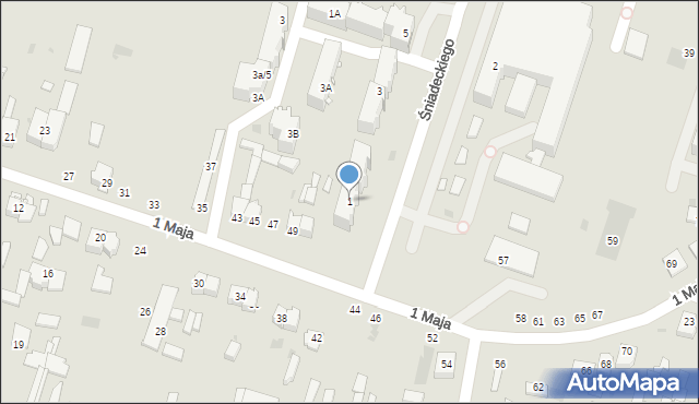 Lipsko, Śniadeckiego Jędrzeja, 1, mapa Lipsko