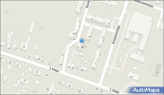 Lipsko, Śniadeckiego Jędrzeja, 3B, mapa Lipsko