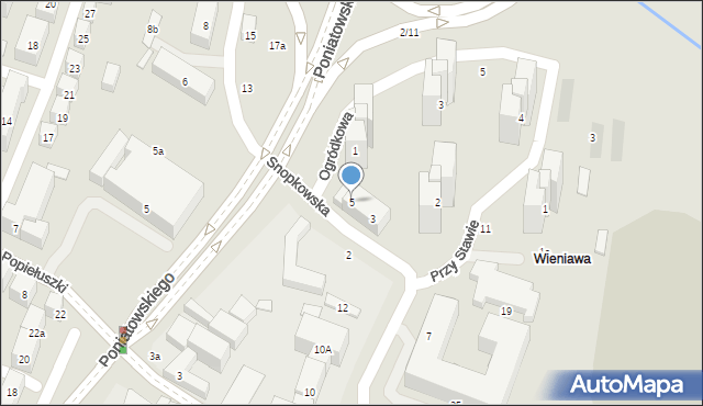 Lublin, Snopkowska, 5, mapa Lublina