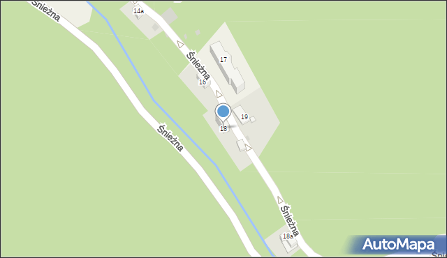 Międzygórze, Śnieżna, 18, mapa Międzygórze