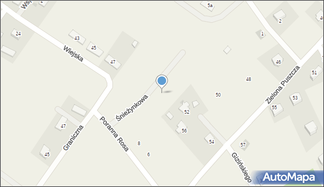 Mierzynek, Śnieżynkowa, 4, mapa Mierzynek