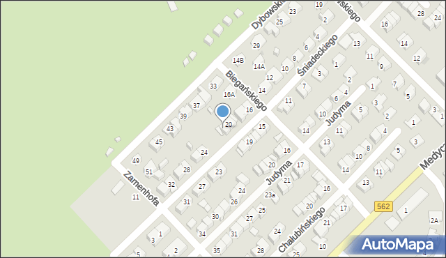 Płock, Śniadeckiego Jędrzeja, 22, mapa Płock