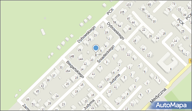Płock, Śniadeckiego Jędrzeja, 8, mapa Płock